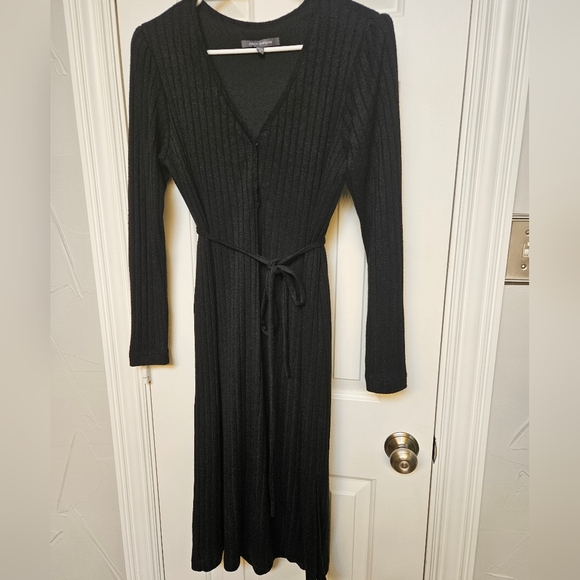 EUC Julia Jordan Sweater Midi Dress w/ Removable Belt, Button V-neck, sz 8 - Picture 4 of 11